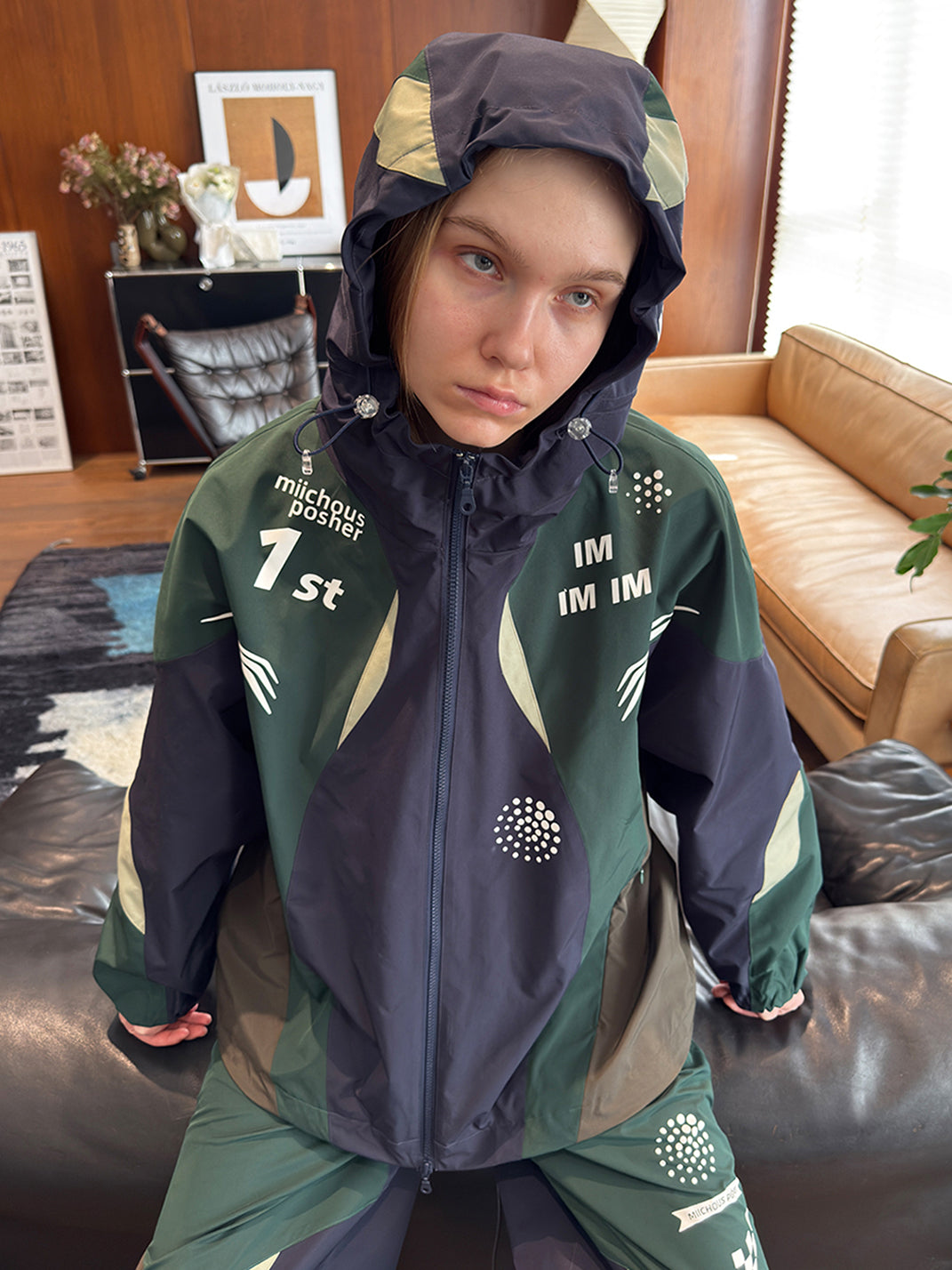 Racing Curve Panel Jacket & Pants Set