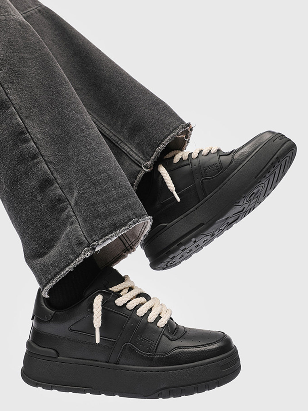 Rope Lace Chunky Platform Sneakers