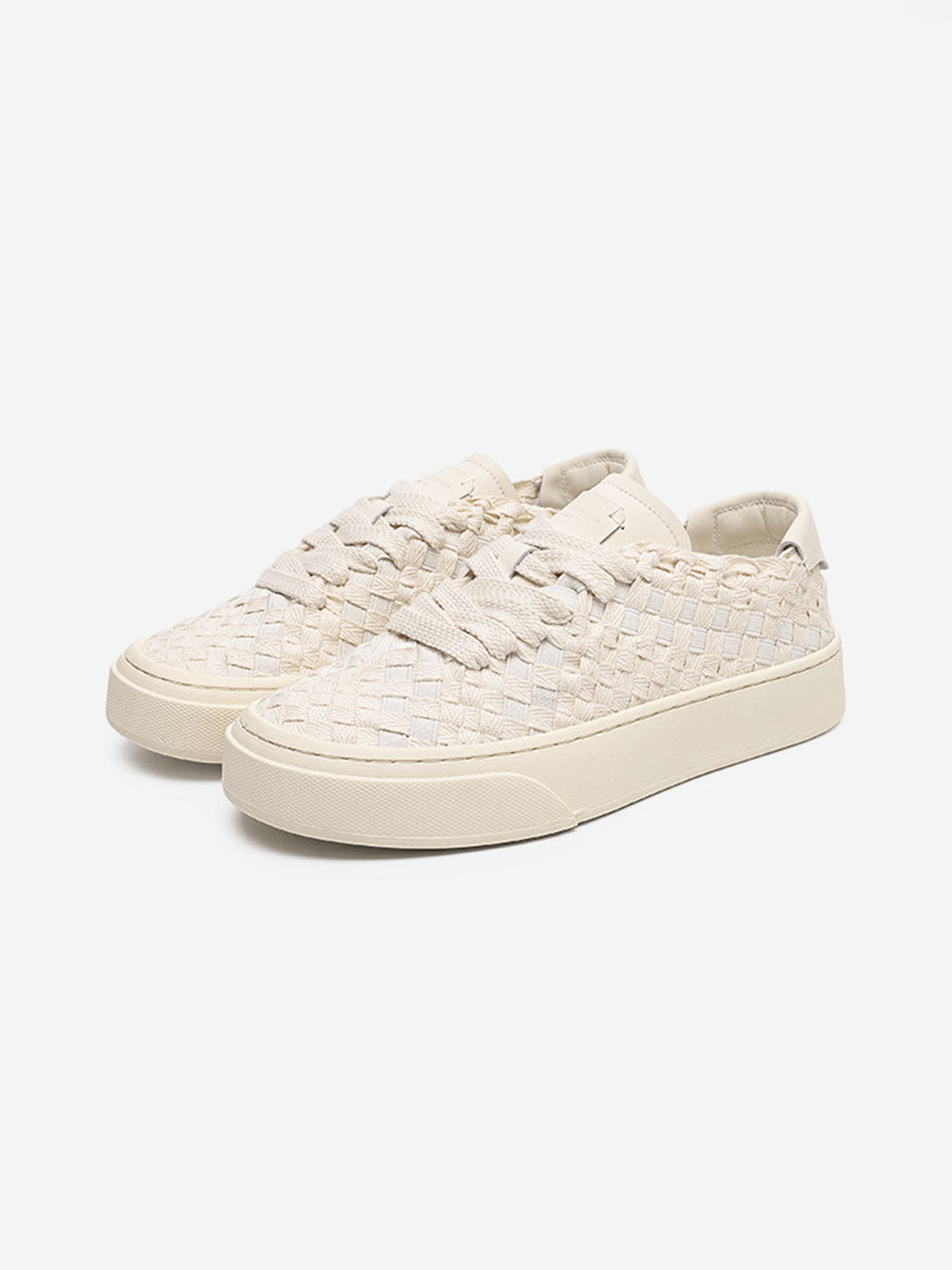 Woven Texture Platform Sneakers