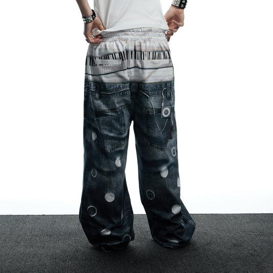 DND4DES Playful Print Baggy Trousers
