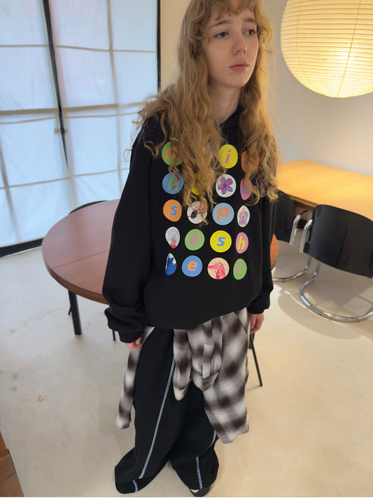 Cartoon Polka Dot Heavyweight Cotton Hoodie