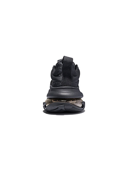 White Vortex Embossed Platform Sneakers