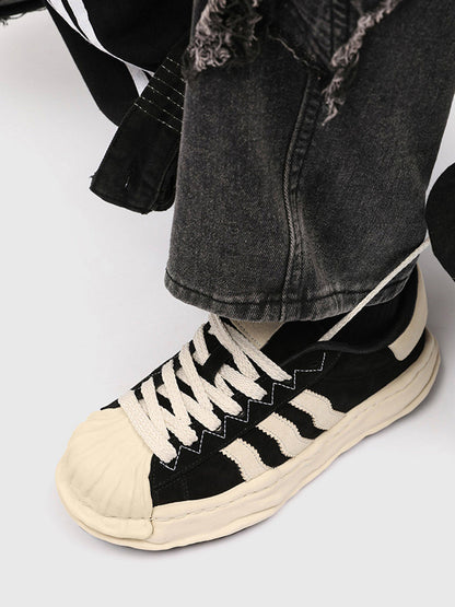 Melted Shell-Toe Platform Sneakers