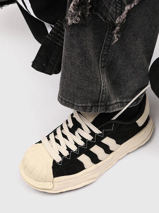 Melted Shell-Toe Platform Sneakers