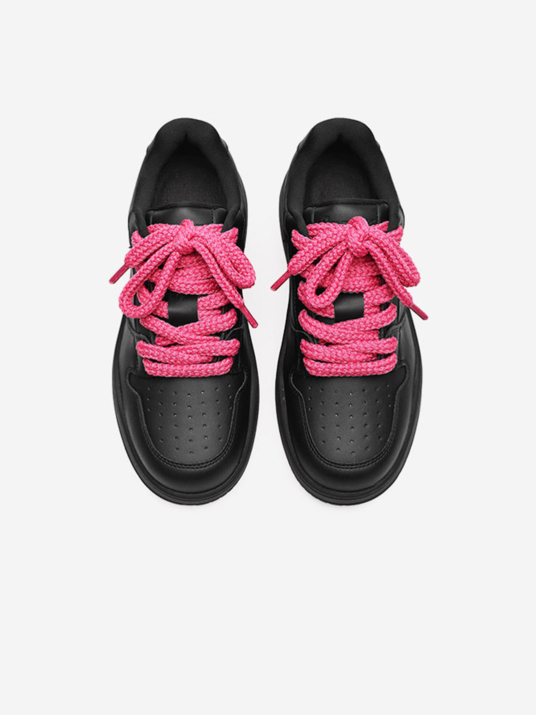 Contrast Lace Platform Sneakers