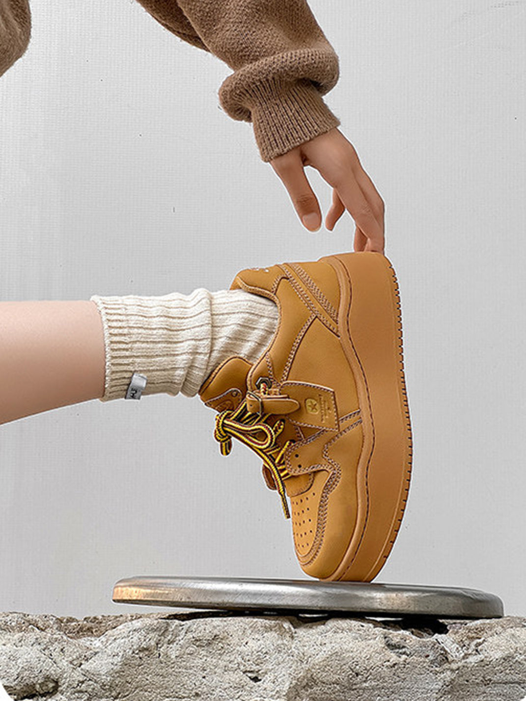Monochrome Chunky Platform Sneakers