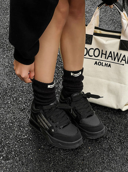 Star-Studded Gothic Sneakers