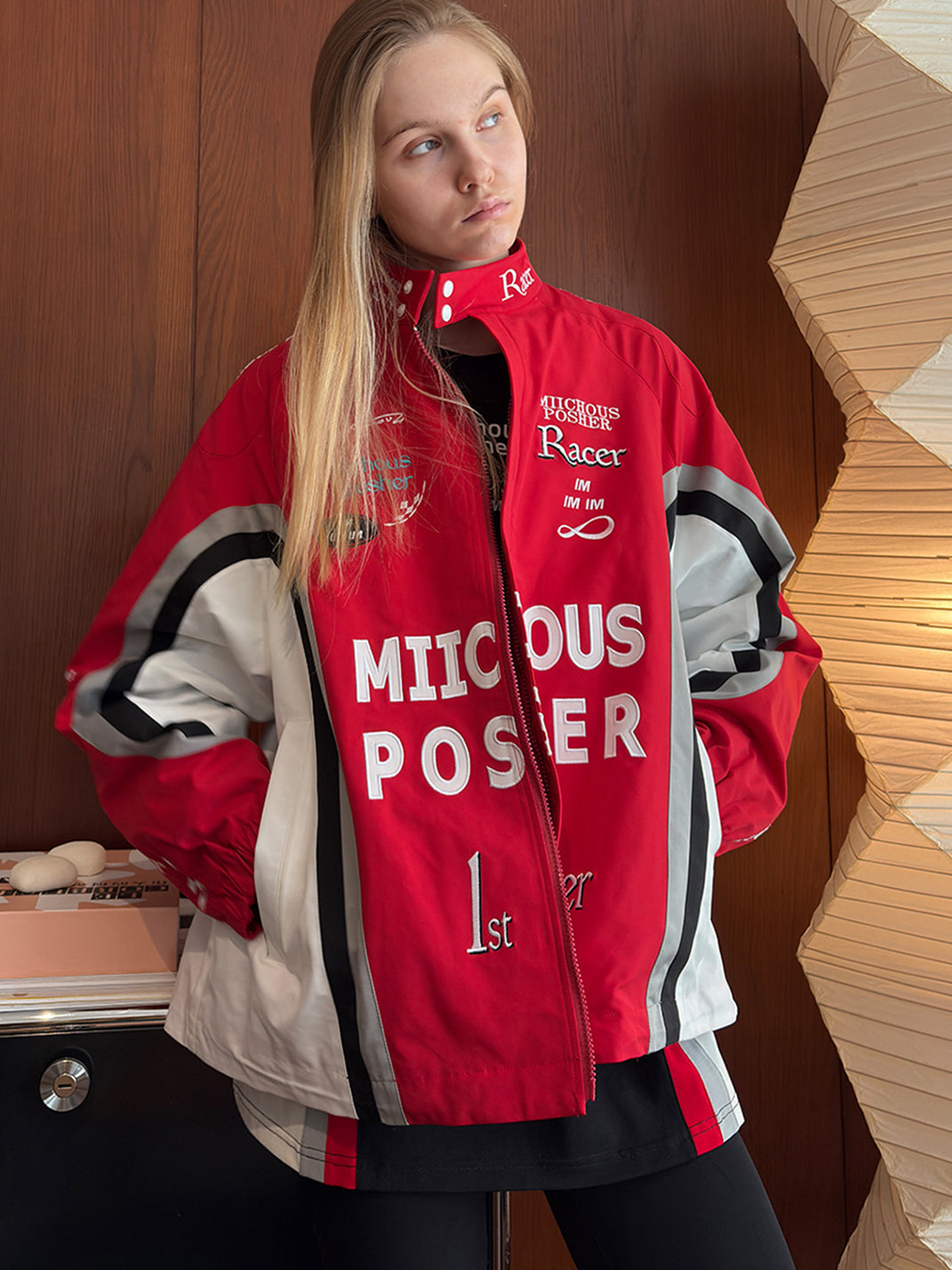 Fully Embroidered Racing Padded Jacket