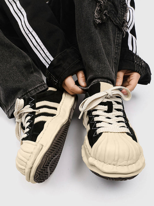 Melted Shell-Toe Platform Sneakers