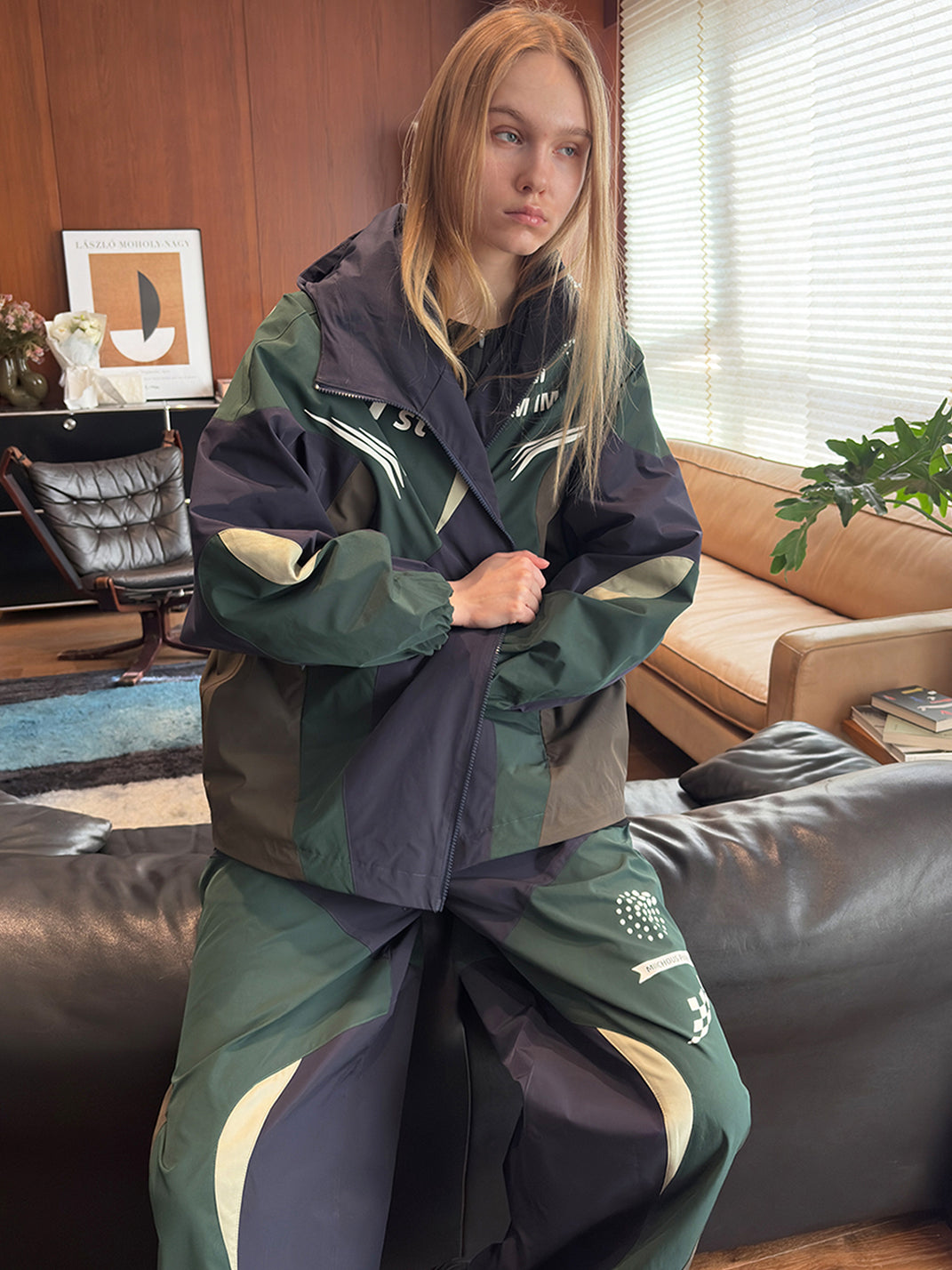 Racing Curve Panel Jacket & Pants Set