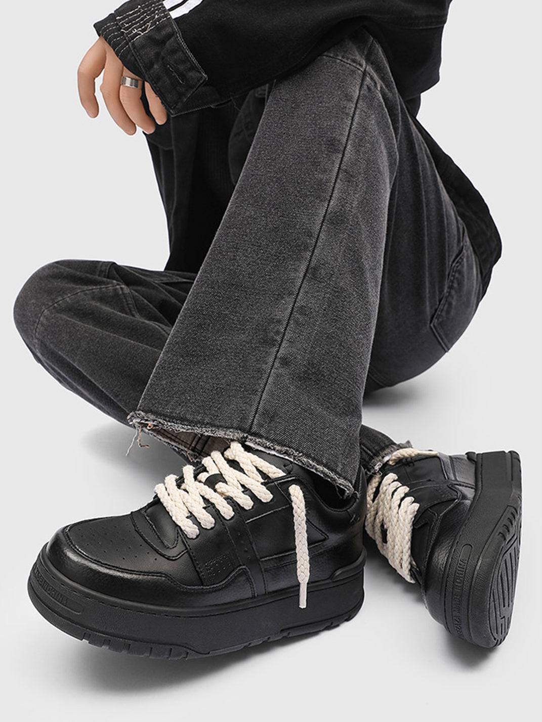 Rope Lace Chunky Platform Sneakers