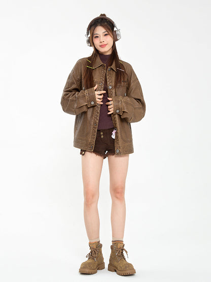 Denim Platform Combat Boots