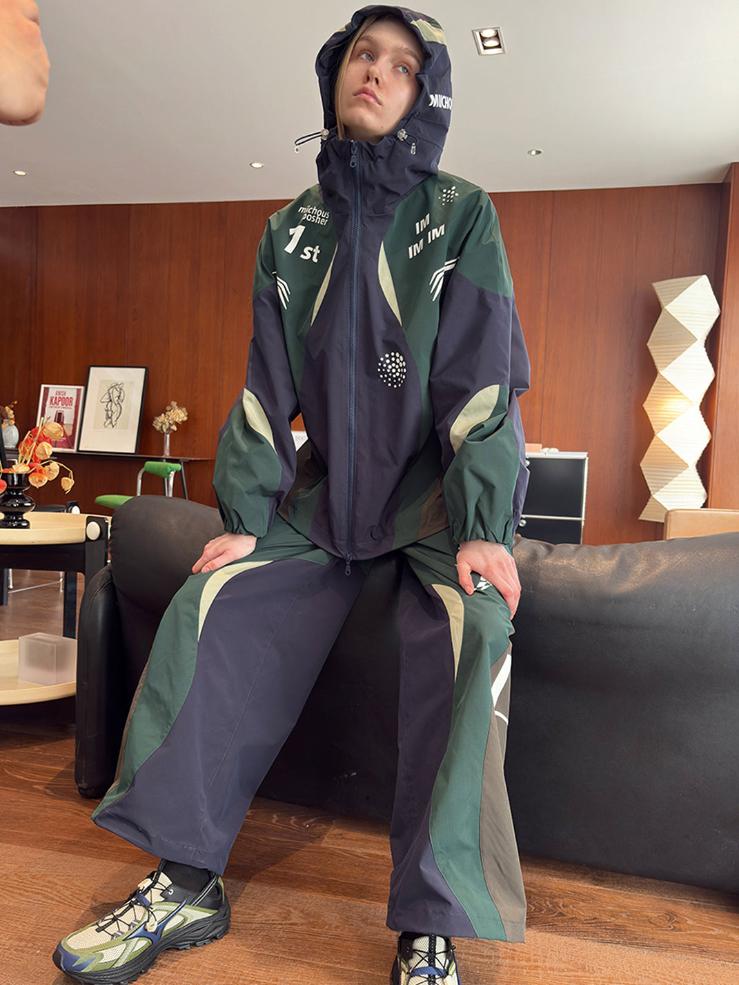 Racing Curve Panel Jacket & Pants Set