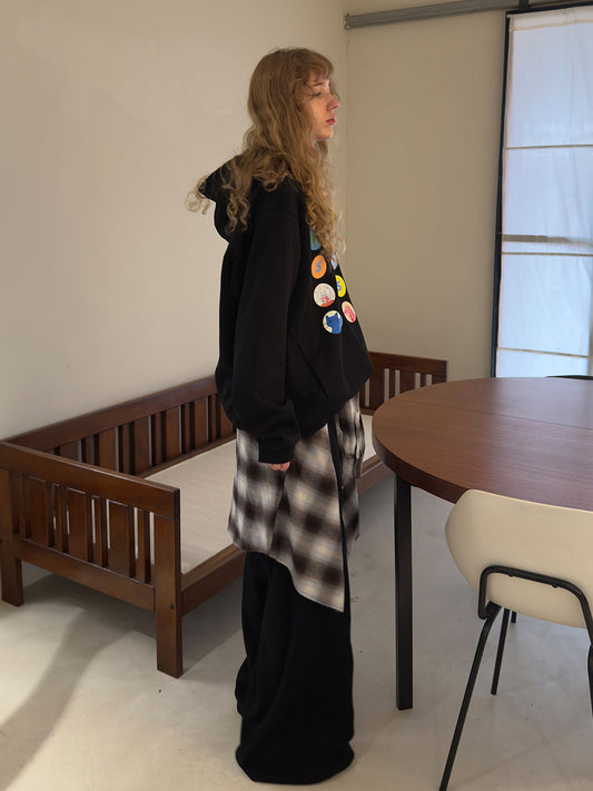 Cartoon Polka Dot Heavyweight Cotton Hoodie