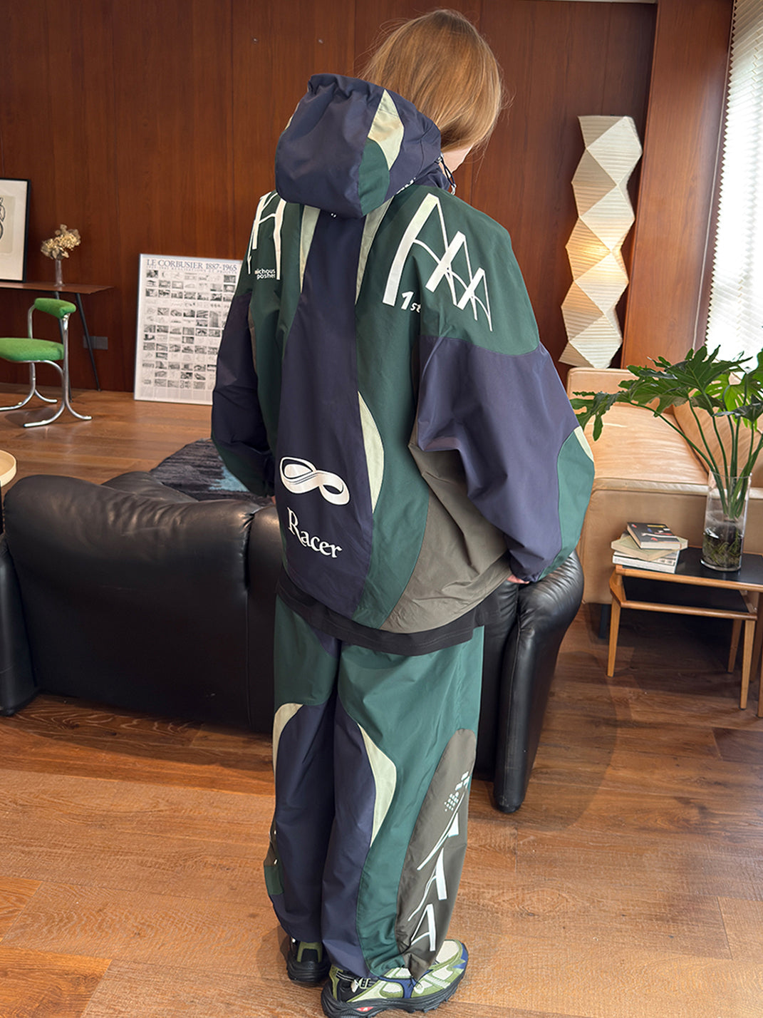 Racing Curve Panel Jacket & Pants Set