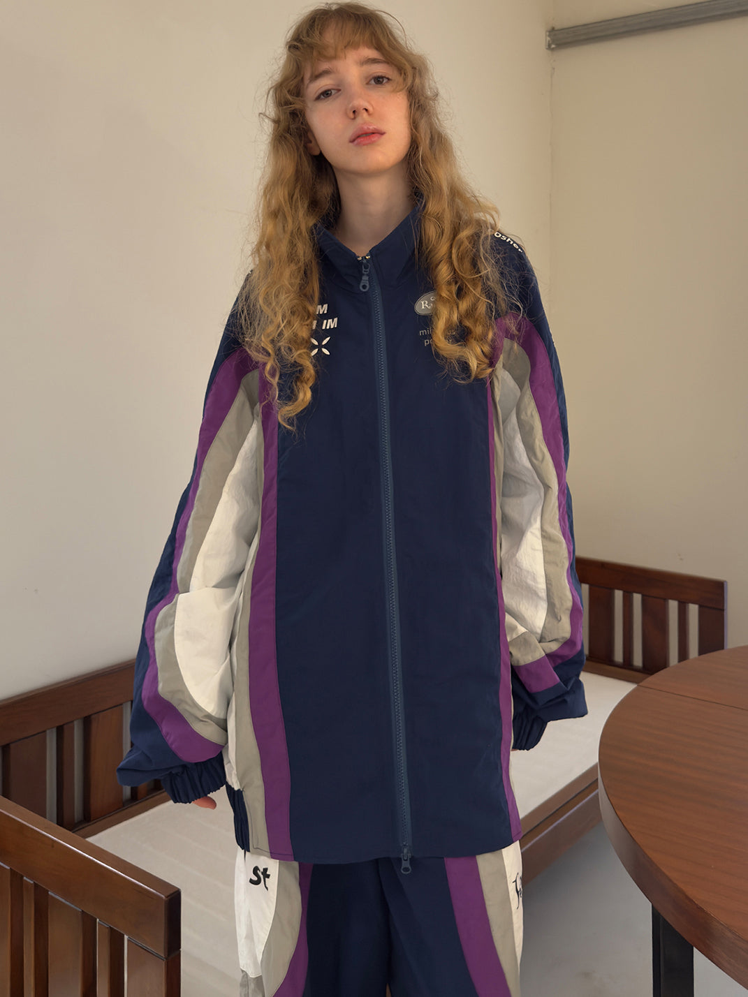 Racing Panel Padded Jacket Set