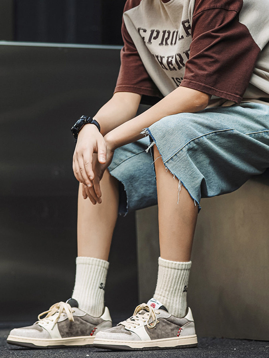 Worn-In Suede Leather Sneakers