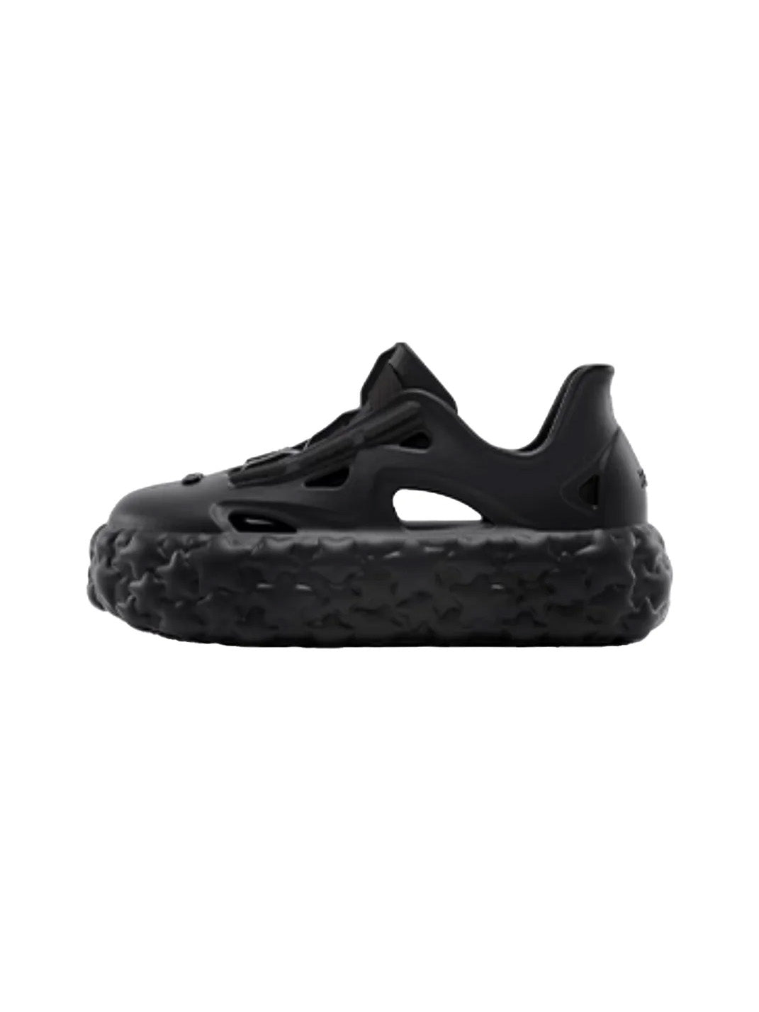 Black Lightweight Star Platform Sandals