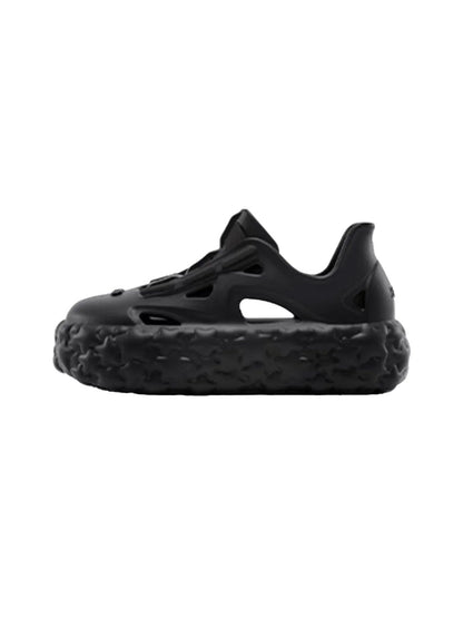 Black Lightweight Star Platform Sandals
