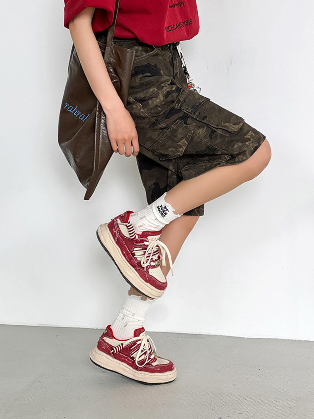 Vintage Wash Denim Sneakers