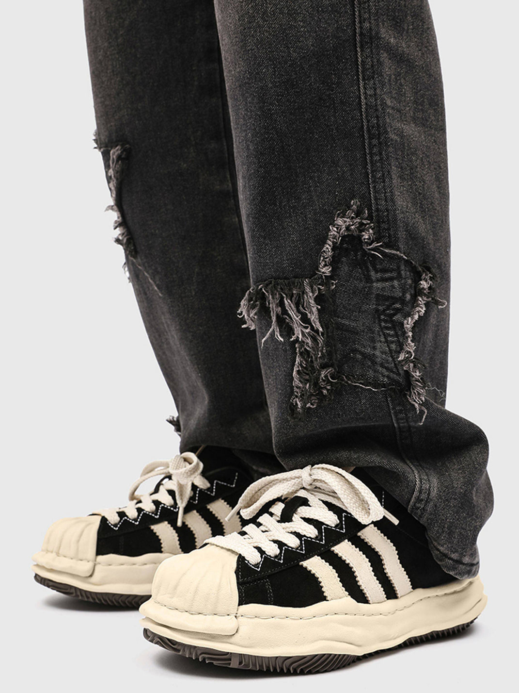Melted Shell-Toe Platform Sneakers