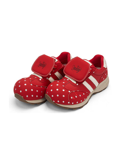 Black Mushroom Polka-Dot Casual Sneakers