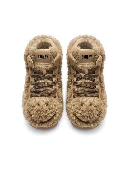 Brown Teddy High-Top Fleece-Lined Boots