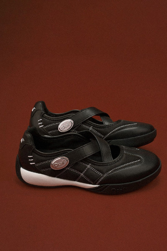 Silk Black Ballet Trainers