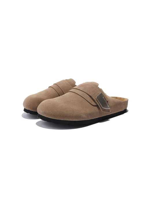 Closed-Toe Leather Mule Sandals