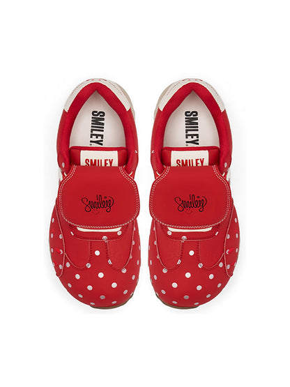 Black Mushroom Polka-Dot Casual Sneakers