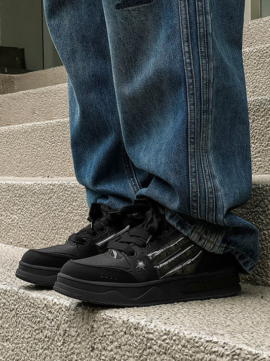 Star-Studded Gothic Sneakers