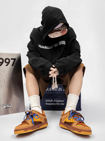 Perforated Dual-Lace Platform Sneakers