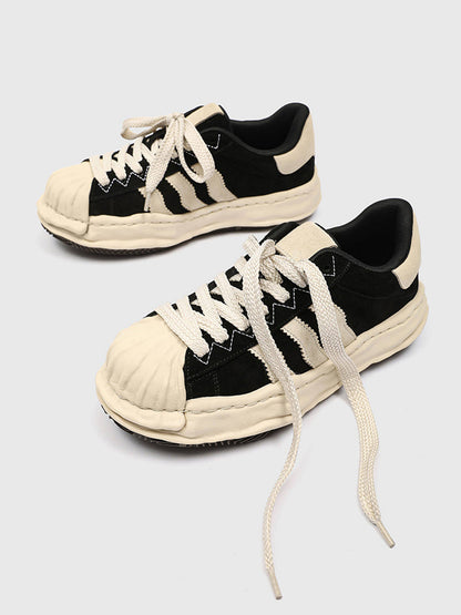Melted Shell-Toe Platform Sneakers