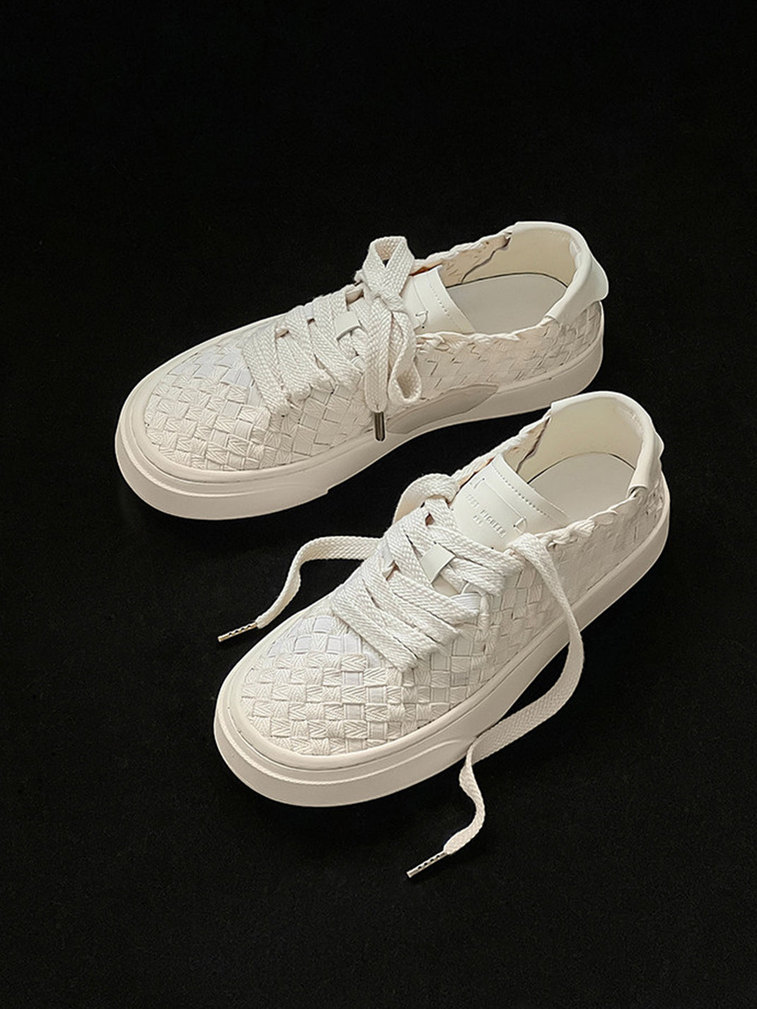Woven Texture Platform Sneakers