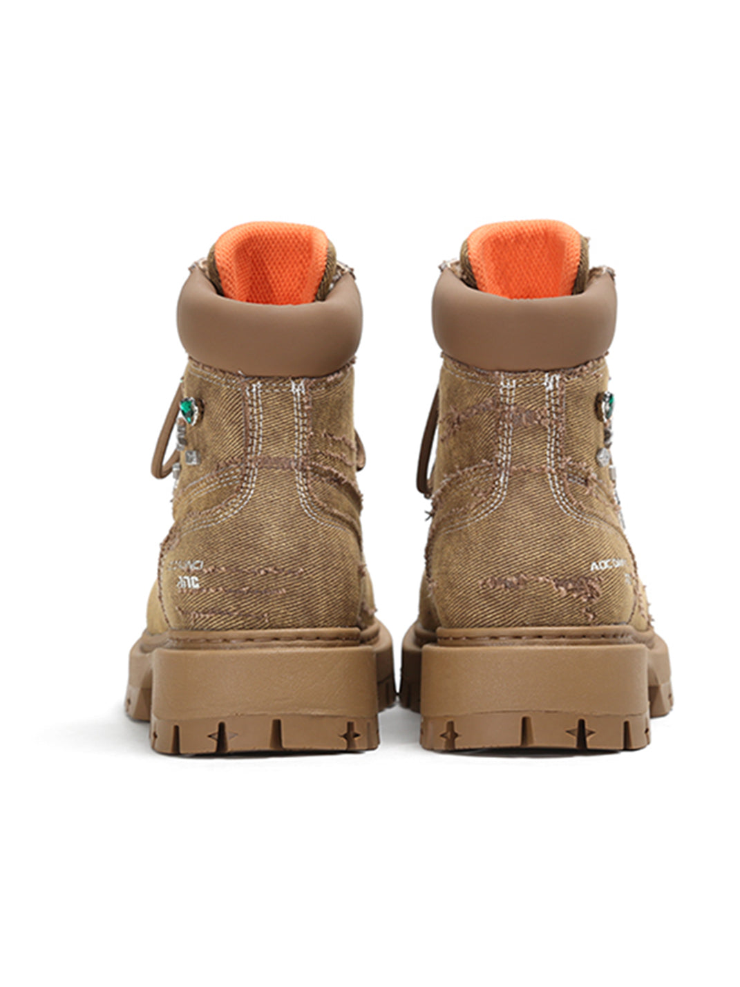 Denim Platform Combat Boots