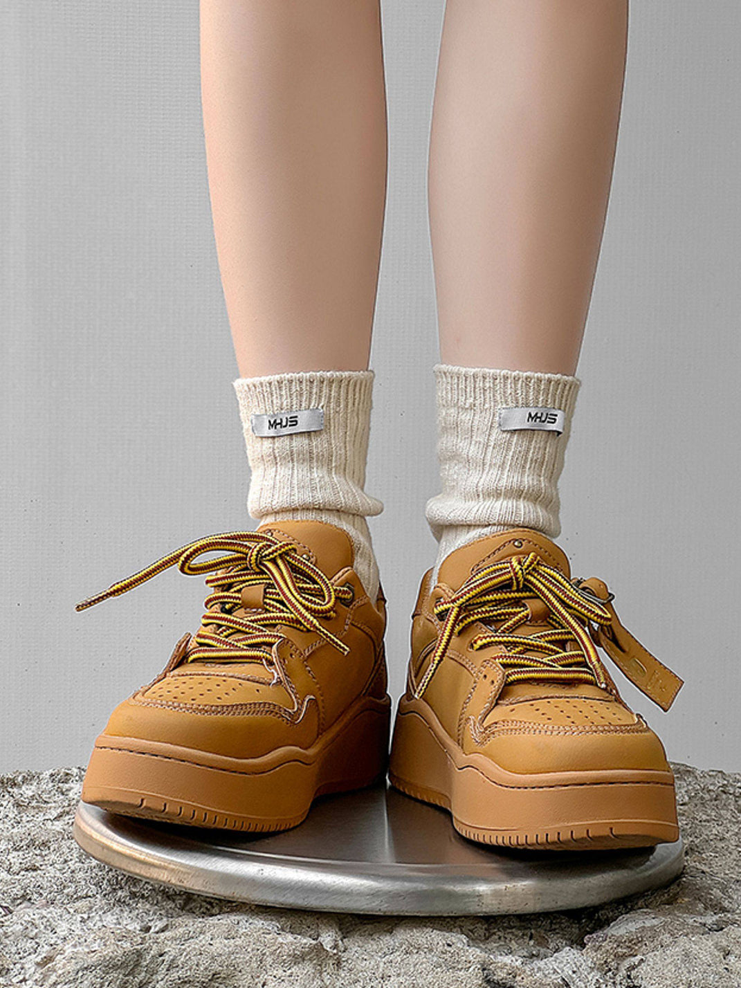 Monochrome Chunky Platform Sneakers