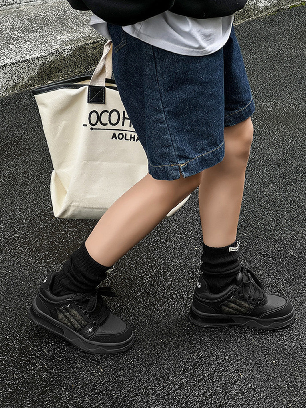 Star-Studded Gothic Sneakers