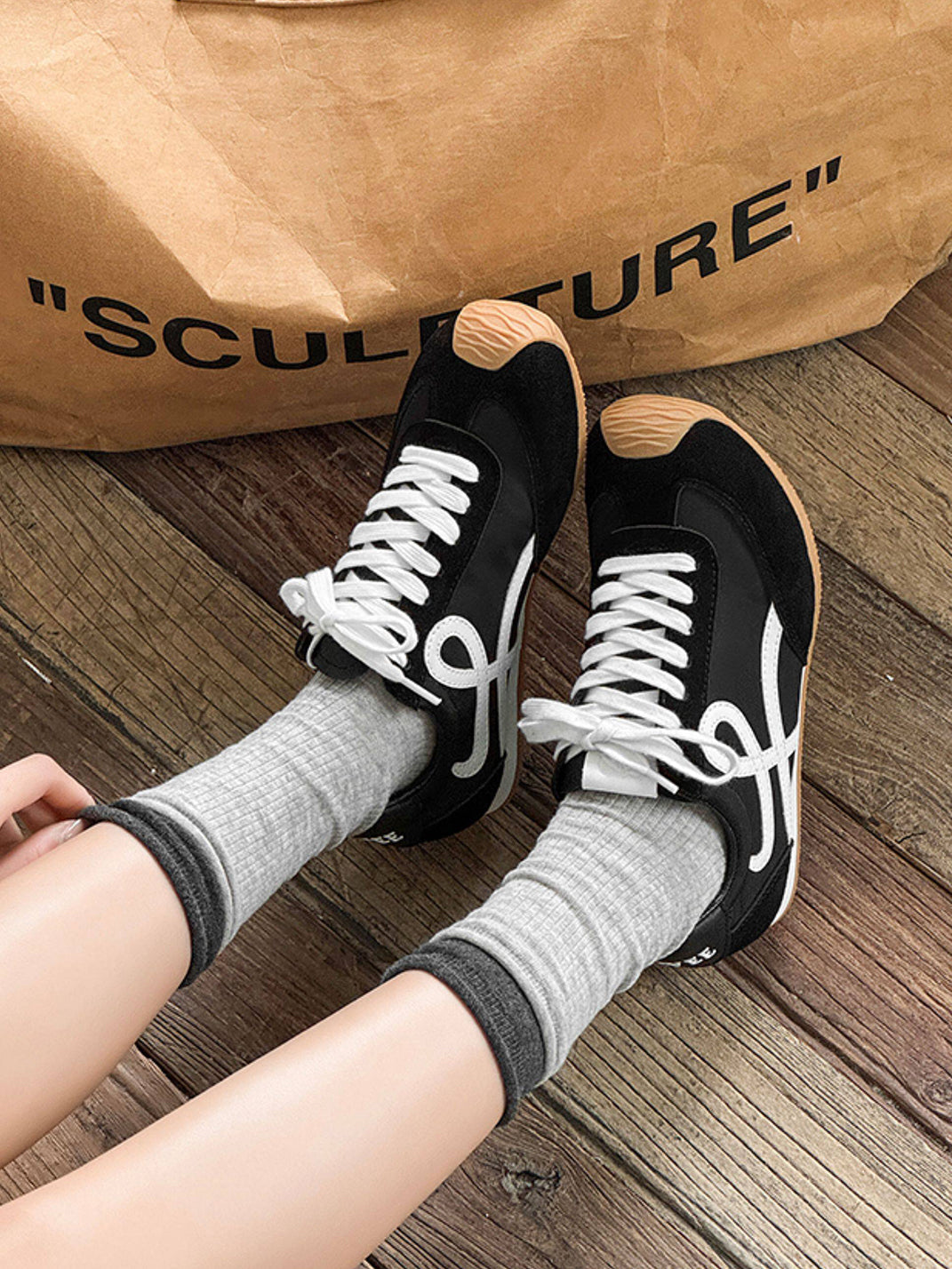 Breathable Panel Sport Sneakers