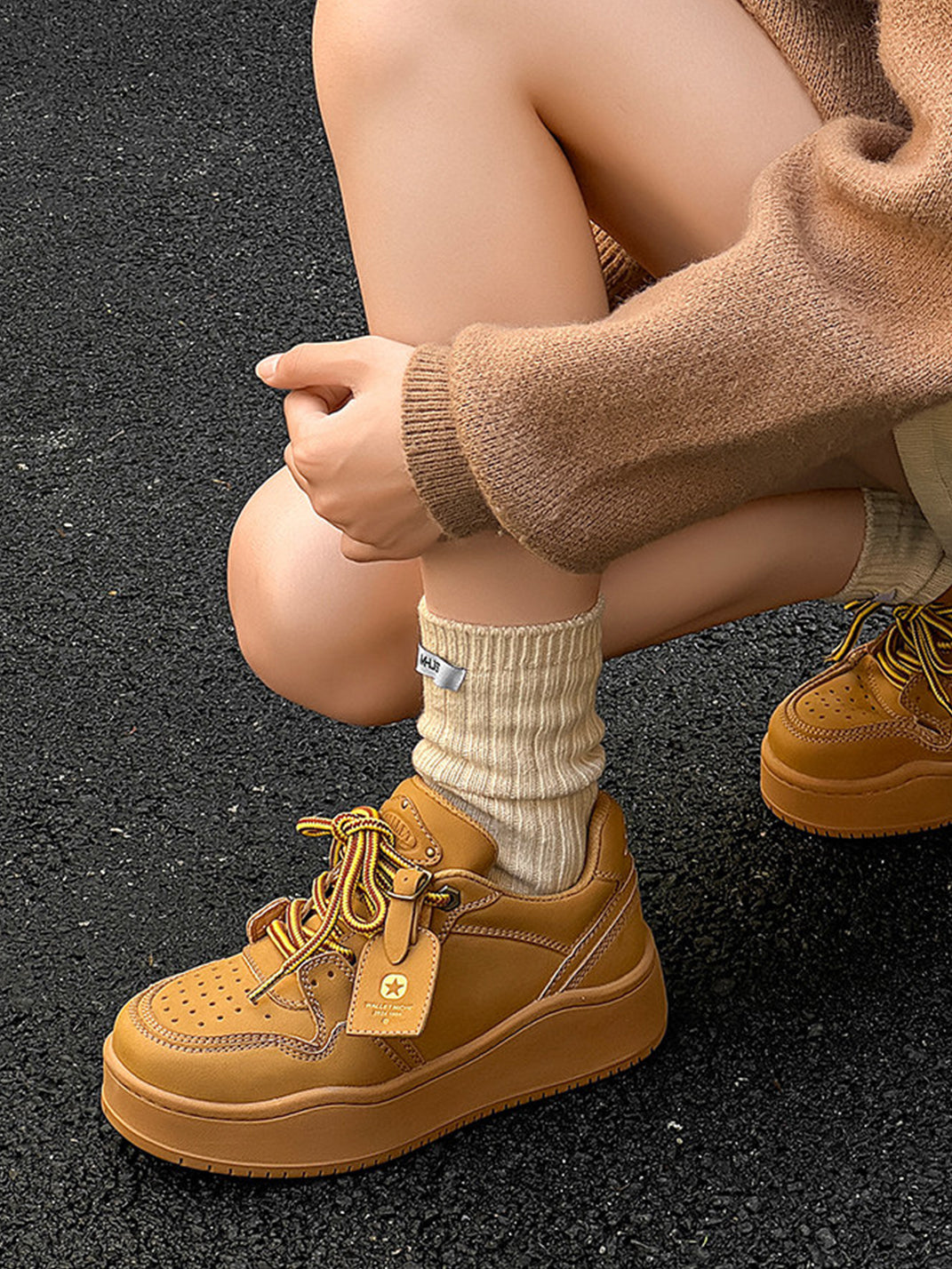 Monochrome Chunky Platform Sneakers