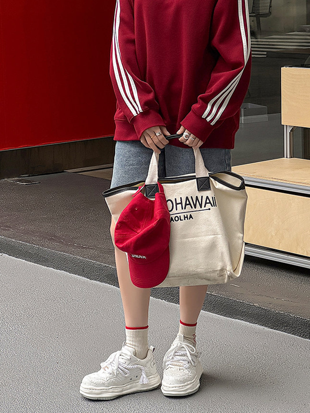 Frayed Canvas Platform Sneakers