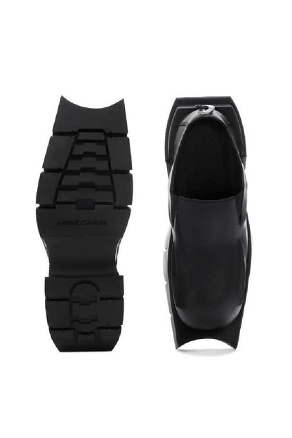 Chunky Devil Horn Derby Shoes