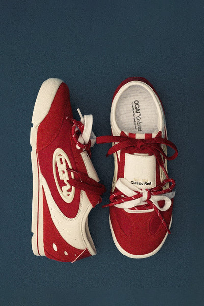 College Red Trainer Sneakers