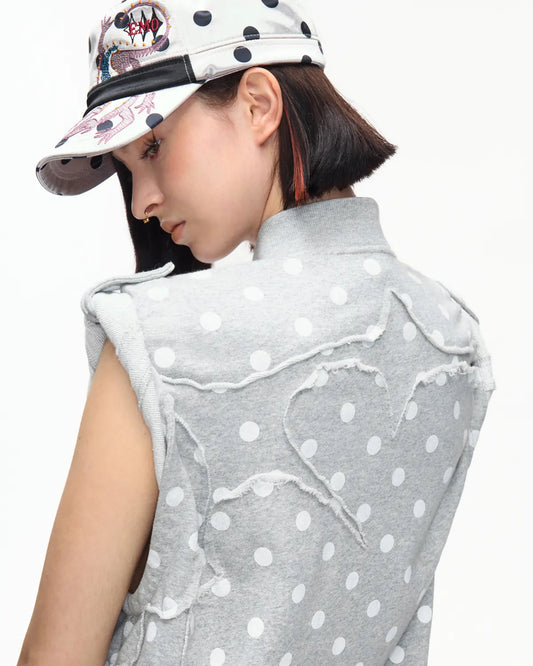 EMO Retro Polka Dot Napoleon Vest