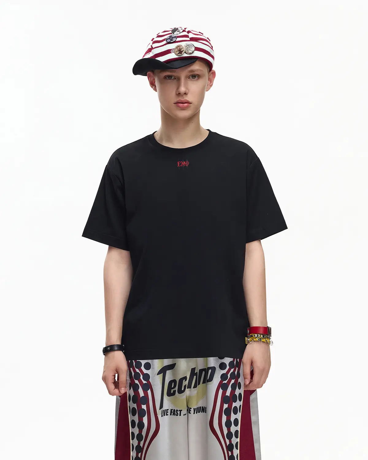 EMO Structured Micro Logo Essential Tee Black
