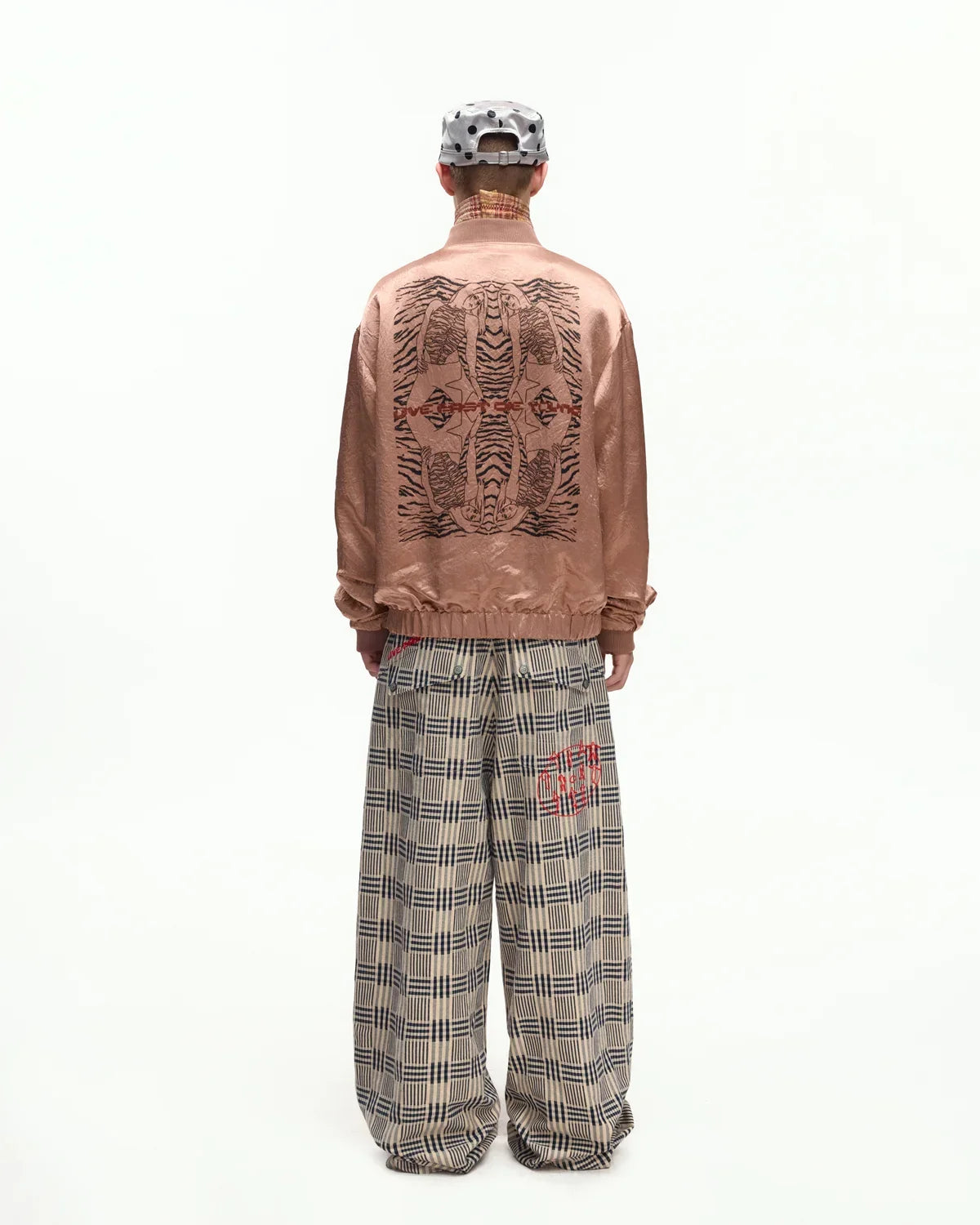 EMO Mirrored Tiger-Stripe Sukajan Jacket Red