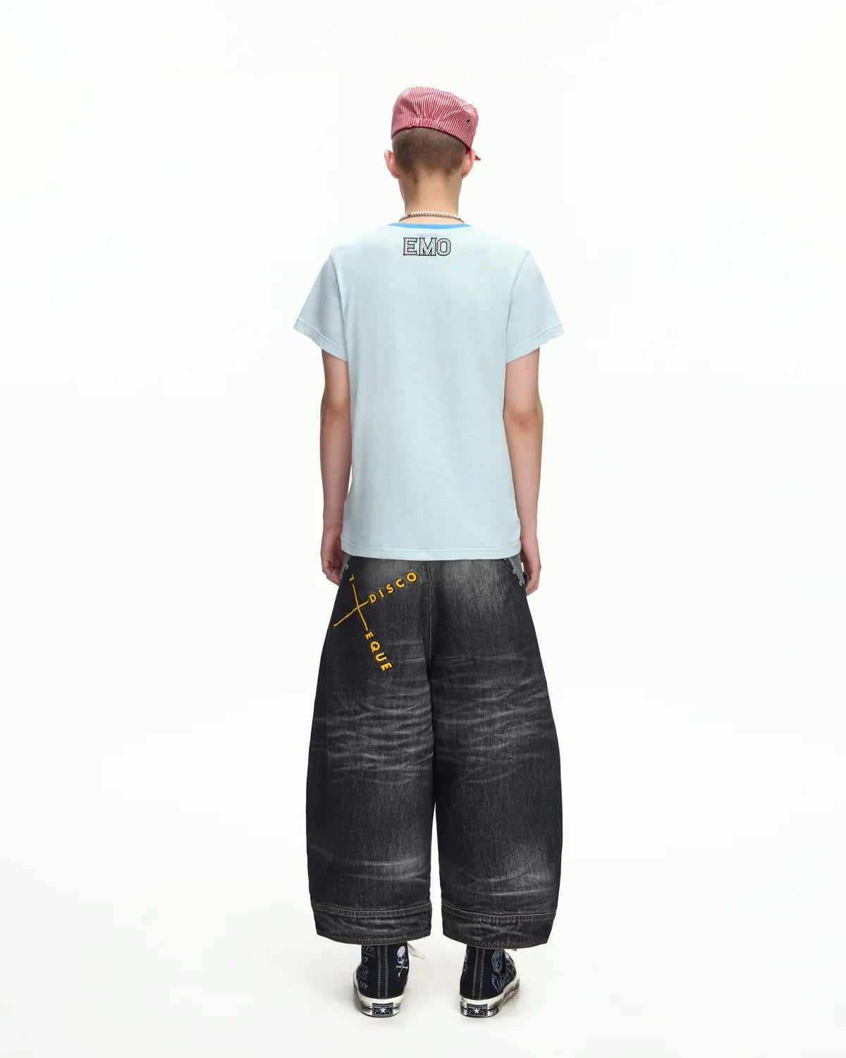 EMO Cropped Washed Denim Jeans