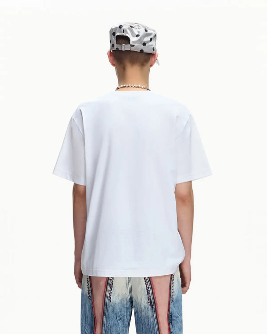 EMO Structured Micro Logo Essential Tee White