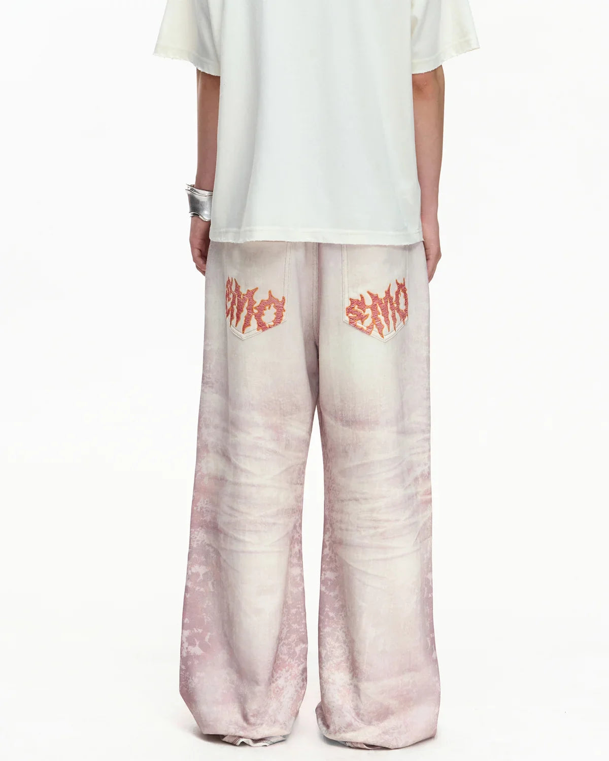 EMO Trompe-L'œil Print Sweatpants Pink
