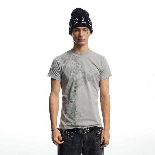 DND4DES Rivet Cross Graphic T-Shirt