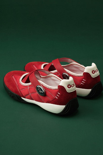 Shiny Red Ballet Trainers